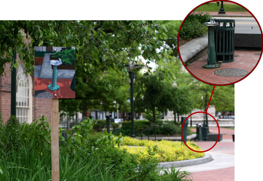drinking-fountain sign