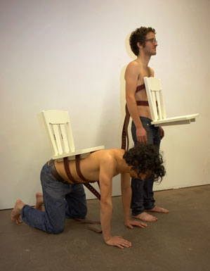 strap-on chairs, presented on the body