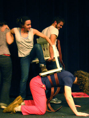strap-on chairs, presented on the body
