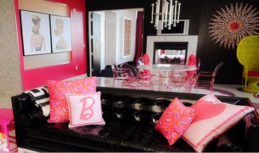 barbie pillows sewn for Jonathan Adler, on site