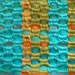 woven pillow cover with green weft